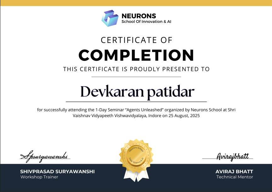 neurons certificate